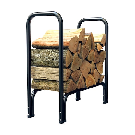 B & K Panacea Black Powder Coated Steel Log Rack 15215
